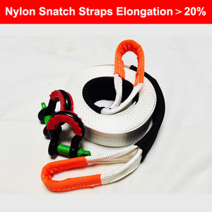 Extension de sangles d'arrachage en Nylon OEM&gt; 20%, sangle de récupération, sangles d'extension de treuil, protection de tronc d'arbre, corde de remorquage