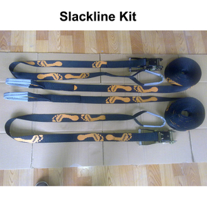 Kit de Slackline OEM avec protections d'arbre, Slackline classique Top Line Ninja Line pour enfants, housse à cliquet et sac de transport 