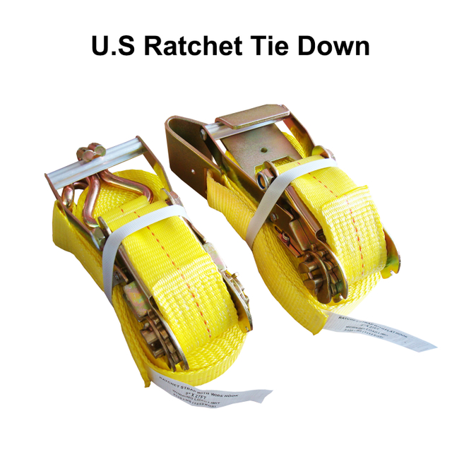Sangles d'arrimage à cliquet OEM US, sangles de treuil de camion, 2 pouces, 3 pouces, 4 pouces, 3333lbs/5000lbs, sangles de conteneur roulantes WSTDA/AWRF